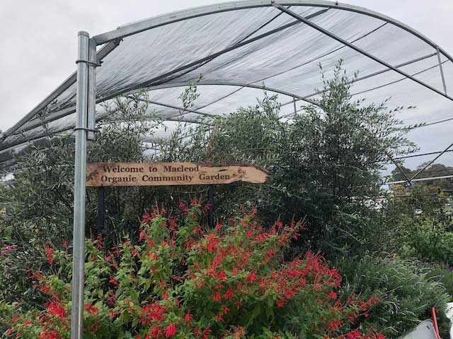Macleod Organic Community Garden Sign